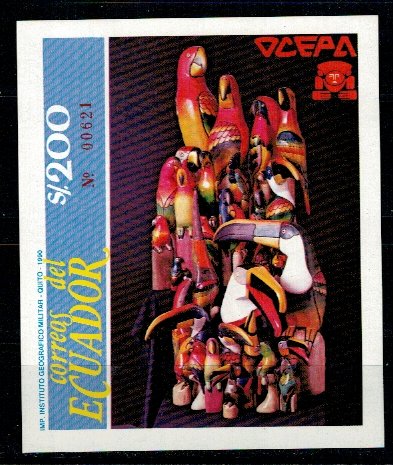 Ecuador 1990 - Mestesuguri, arta populara, colita neuzata