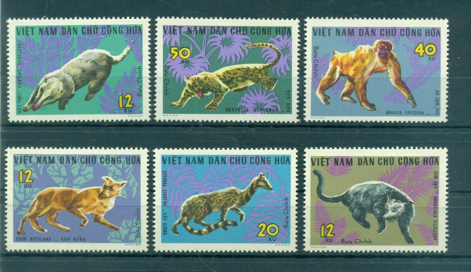 Vietnam Nord 1967 - Fauna, animale, serie neuzata