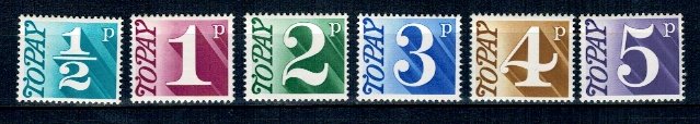 Marea Britanie 1970 - Postage Due, serie neuzata