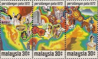 Malaysia 1972 - Turism, triptic neuzat