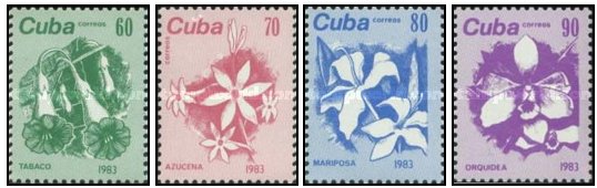 Cuba 1983 - Flori, serie neuzata