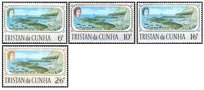 Tristan da Cunha 1967 Opening of Calshot Harbor serie neuzata