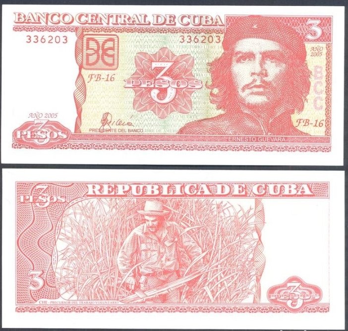 Cuba 2005 - 3 pesos UNC