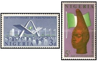 Nigeria 1962 - Aniversarea Independentei, serie neuzata