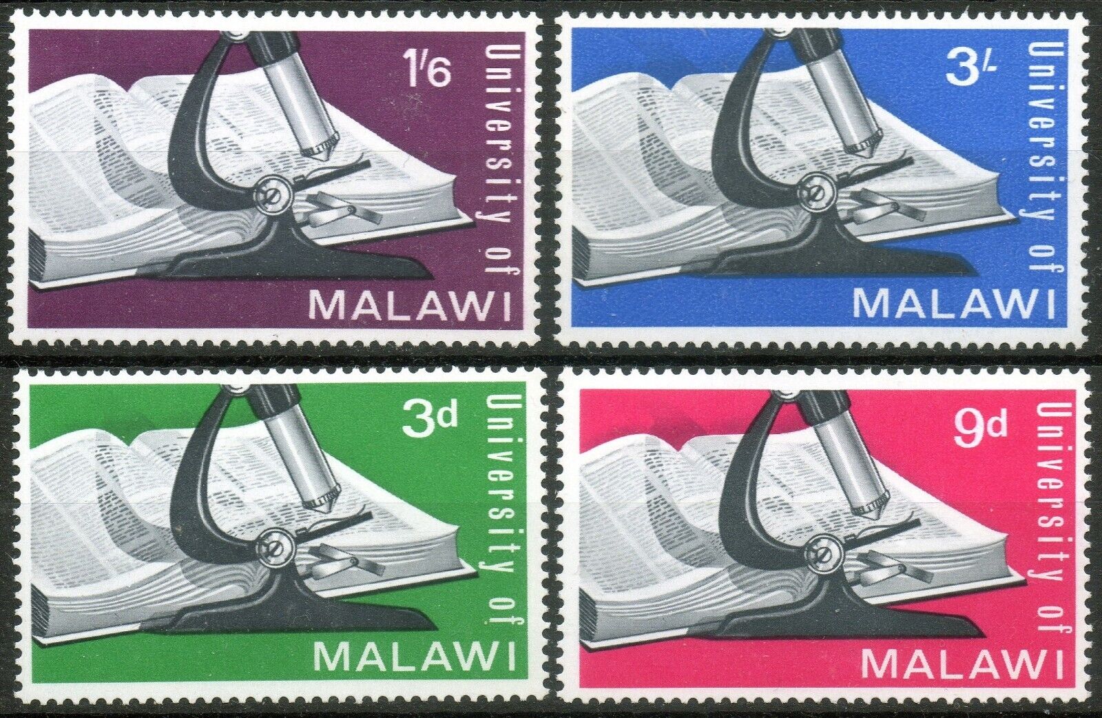 Malawi 1965 - Universitatea, microscop, serie neuzata