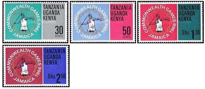 Tanzania-Kenya-Uganda 1966 - Sport, serie neuzata