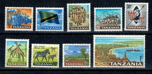 Tanzania 1965 - Motive locale, Mi5-13 serie incompleta neuzata