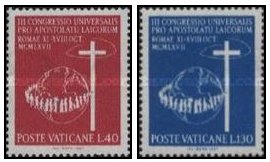 Vatican 1967 The 3rd Apostol World Congress serie neuzata