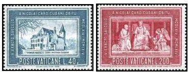 Vatican 1964 - Nicolaus Cusanus, serie neuzata