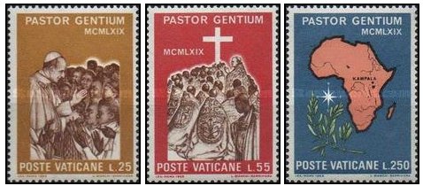 Vatican 1969 - Vizita Papei in Uganda, serie neuzata