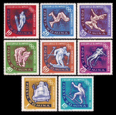 1963 - Jocurile Olimpice Innsbruck, sport, serie dt neuzata