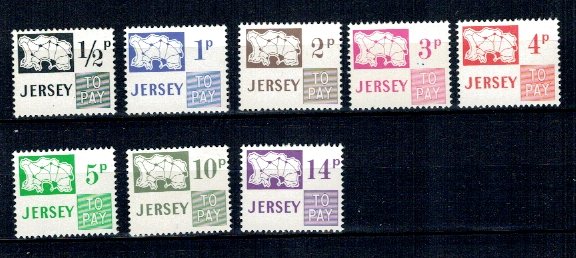 Jersey 1971 - Postage Due, harta, serie neuzata