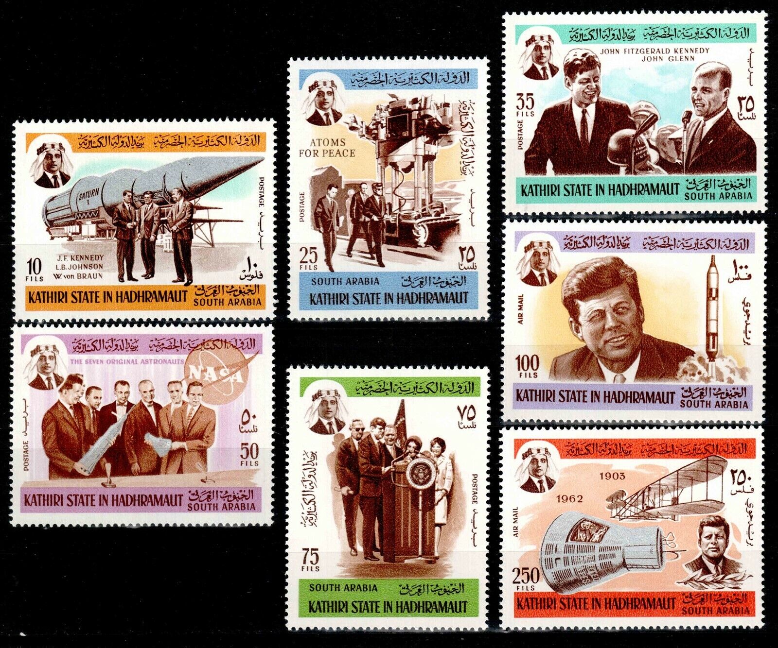 KATHIRI STATE 1967 - J.F. Kennedy, serie neuzata
