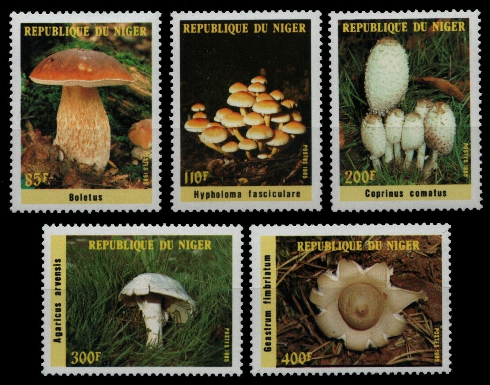 Niger 1985 - Ciuperci, serie neuzata
