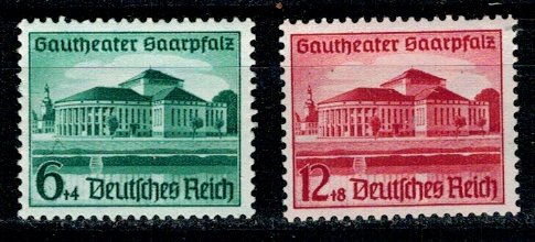 Deutsches Reich 1938 - Gautheater Saarplatz, serie neuzata