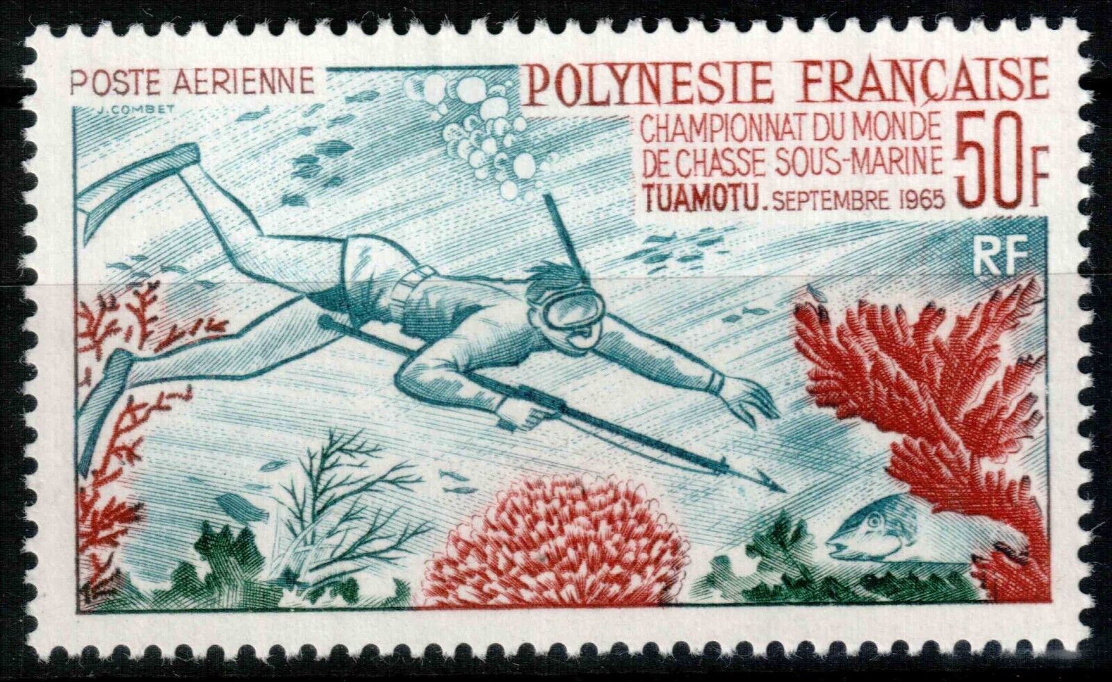 Polinezia Franceza 1965 - Pescuit, neuzat
