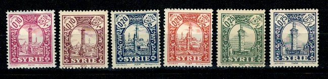 Siria 1930 - Motive locale, Mi333-338 nestampilate
