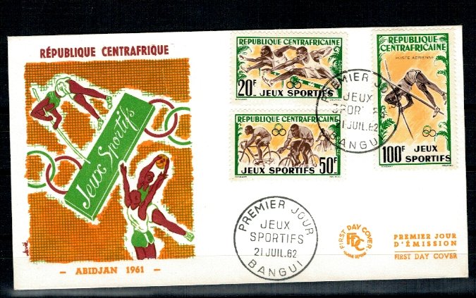 Central African Republic 1962 - Sport, plic prima zi