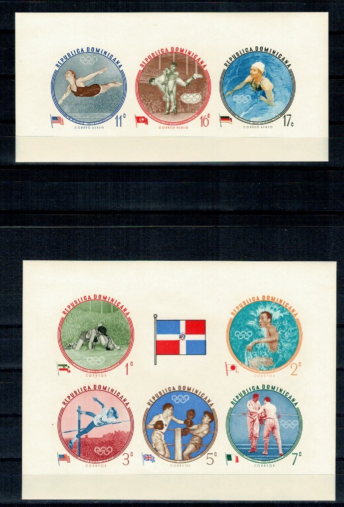 Dominican Republic 1960 - JO Melbourne, medaliati, blocuri ndt n