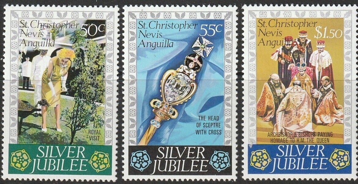 St Christopher Nevis Anguilla 1977 - silver jubilee, serie neuza