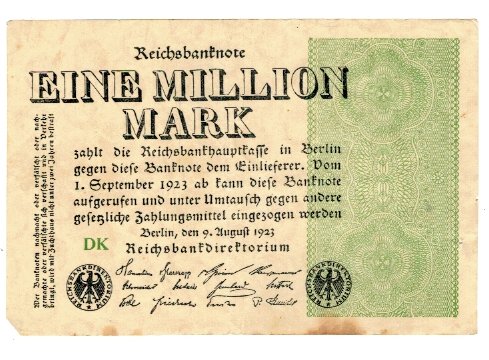 Germania 1923 - 1 Million Mark, circulata