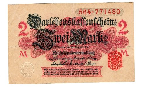 Germania 1914 - 2 Mark, circulata