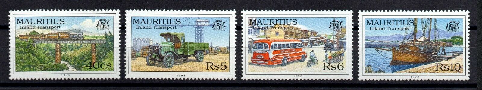 Mauritius 1998 - Transport, tren, vapor, serie neuzata