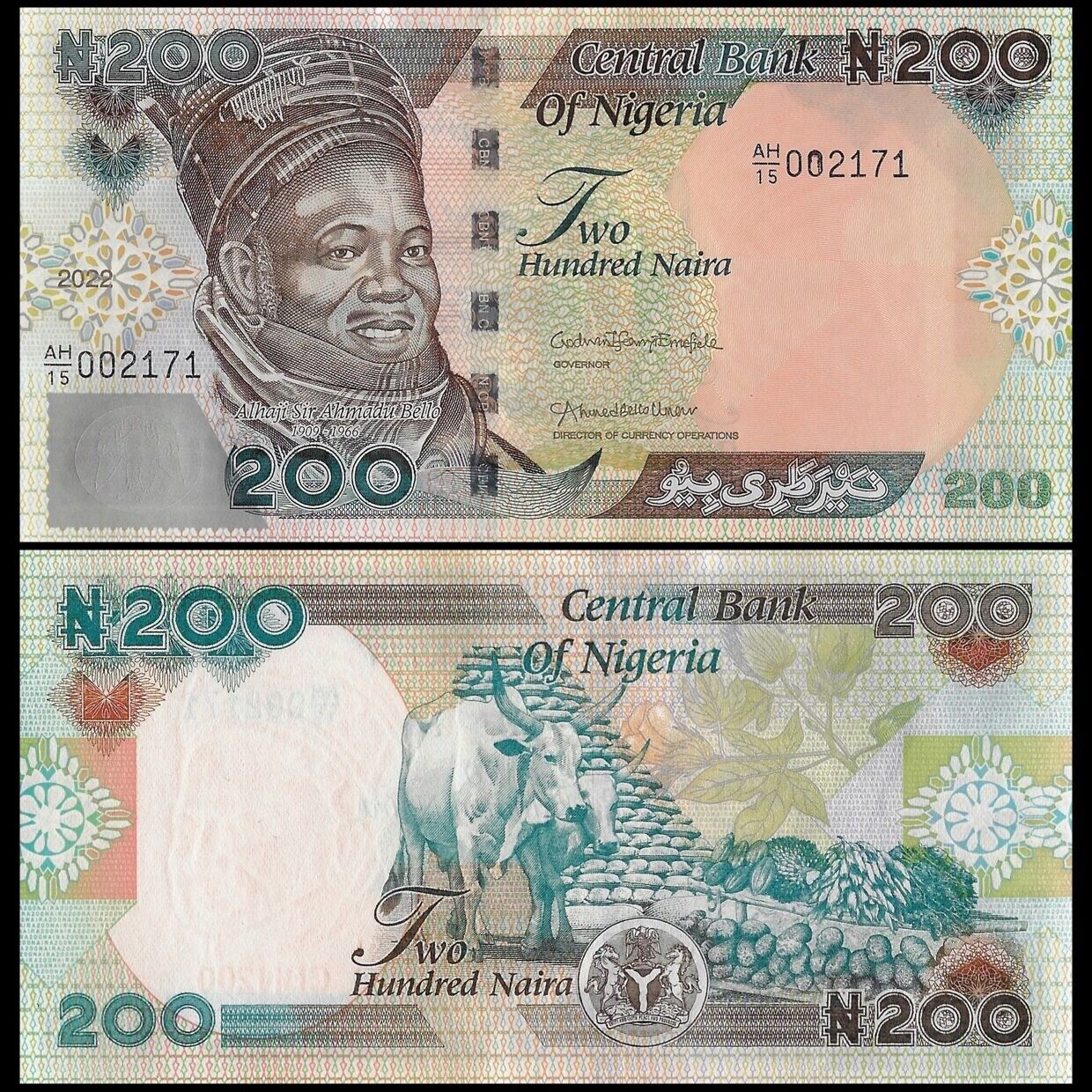 Nigeria 2022 - 200 naira aUNC