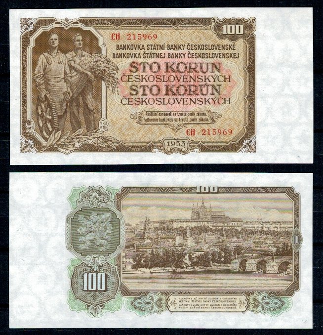 Cehoslovacia 1953 - 100 korun UNC