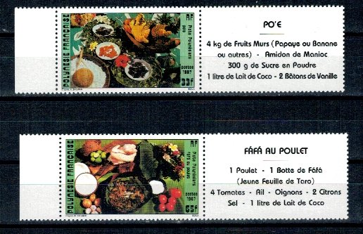 Polinezia Franceza 1987 - Feluri de mancare, serie neuzata cu vi