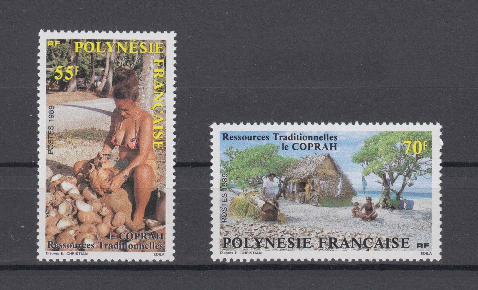Polinezia Franceza 1989 - Copra Production, serie neuzata