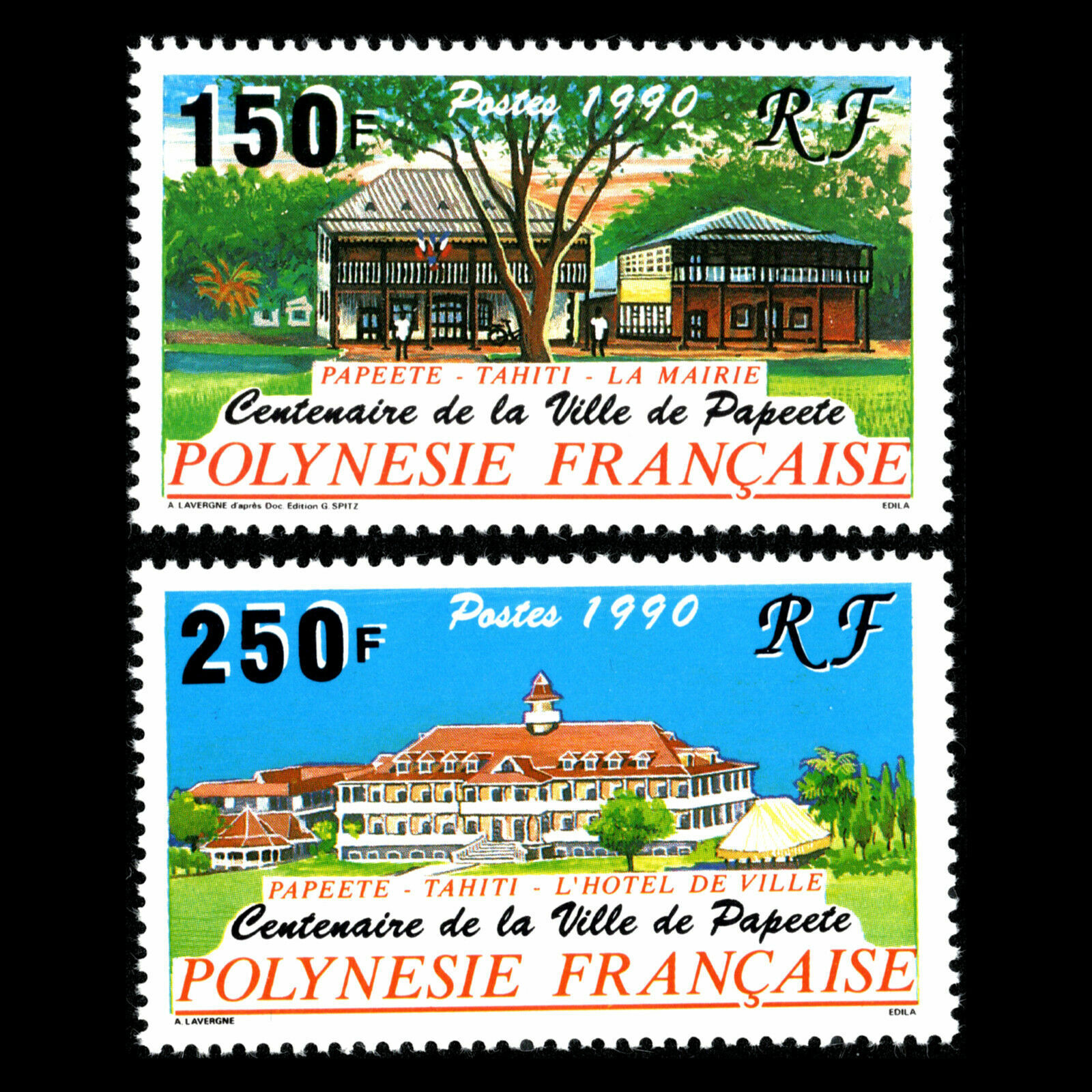 Polinezia Franceza 1990 - Papeete, serie neuzata