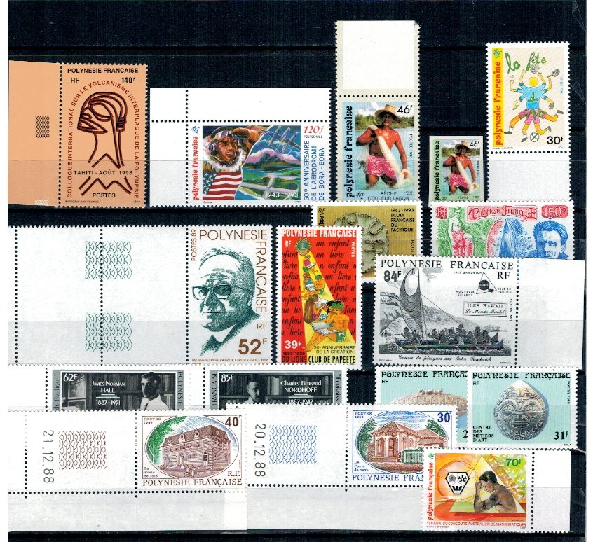 Polinezia Franceza 1988-1993 - Lot timbre neuzate