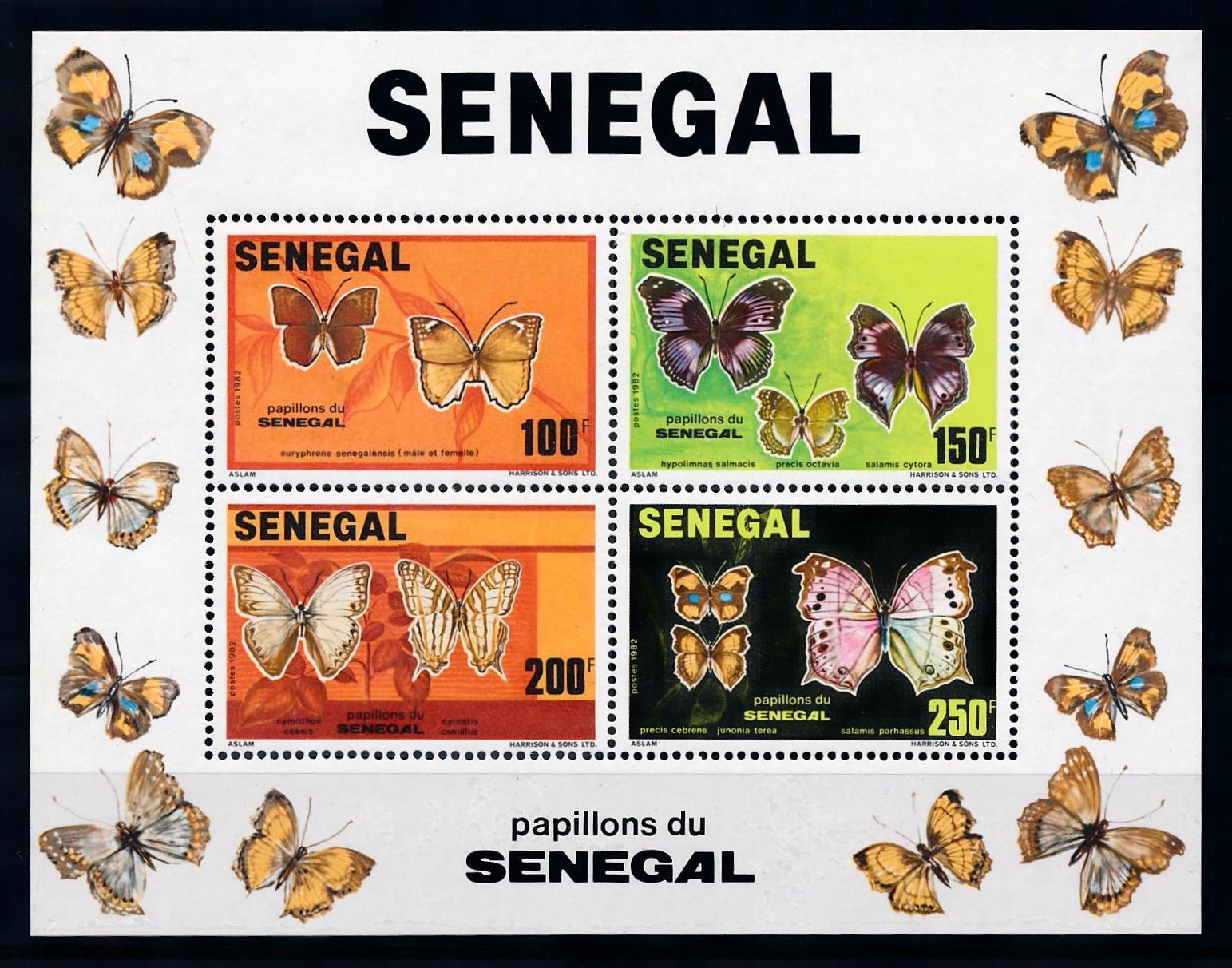 Senegal 1982 - Fluturi, KLB neuzat