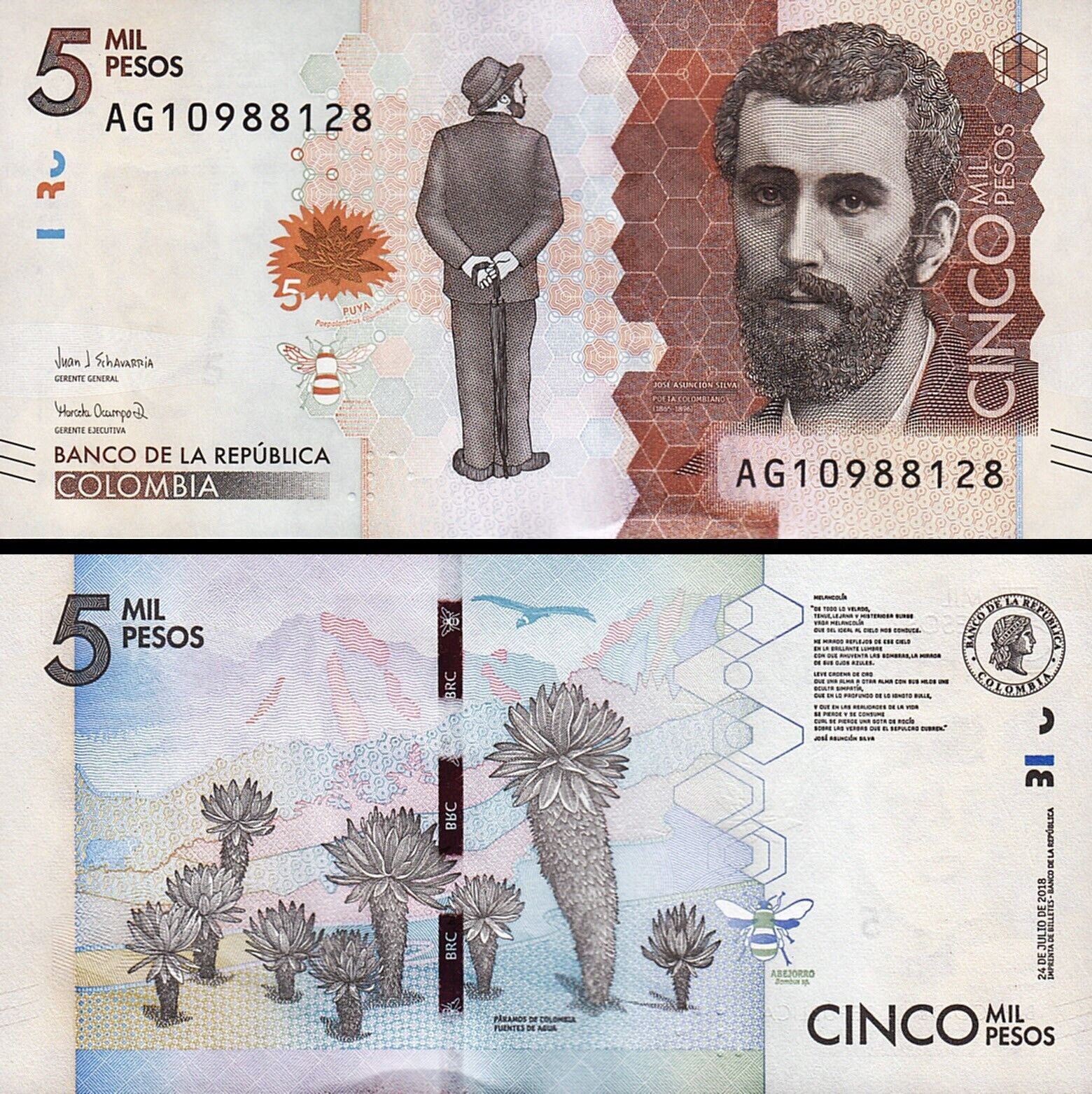 Columbia 2018 - 5000 pesos UNC