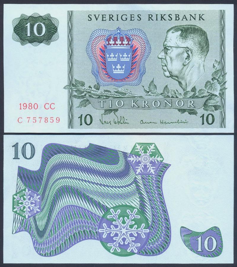 Suedia 1980 - 10 kronor UNC