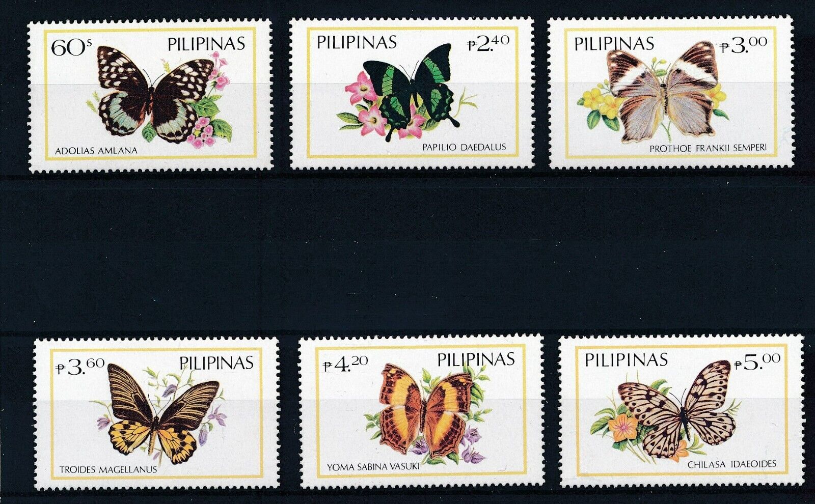 Filipine 1984 - Fluturi, serie neuzata