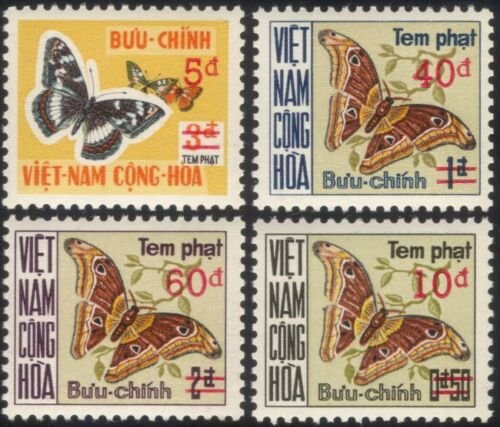 Vietnam 1974 - Fluturi, supr., serie neuzata