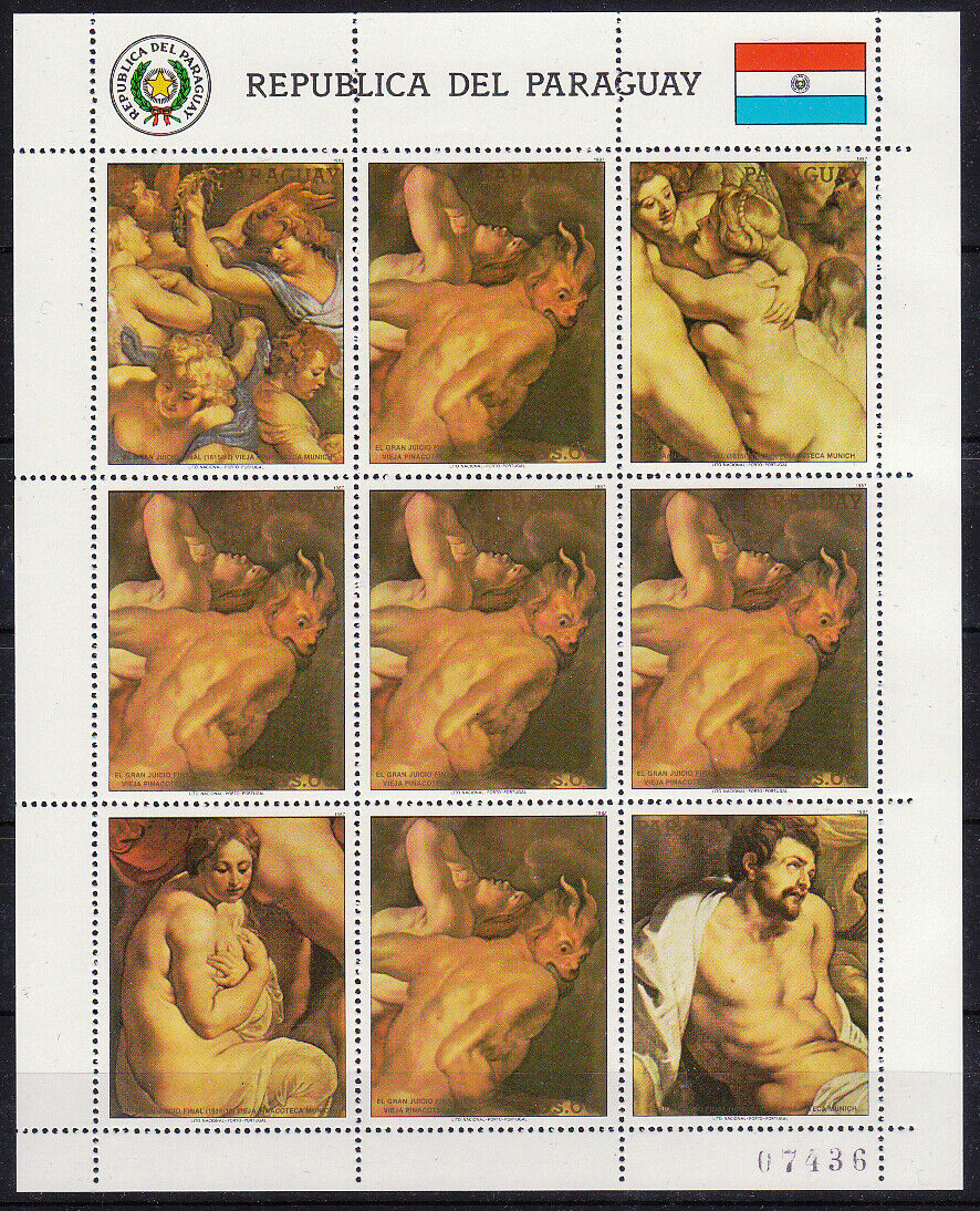 Paraguay 1987 - Picturi, nuduri, KLB neuzat