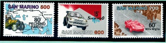 San Marino 1987 - Beijing-Paris race, masini, curse, serie neuza