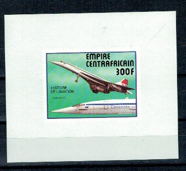 Centrafricaine Republic 1977 - Concorde, colita ndt neuzata DELU