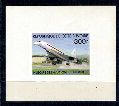 Cote Divoire 1971 - Concorde, colita ndt DELUXE neuzata