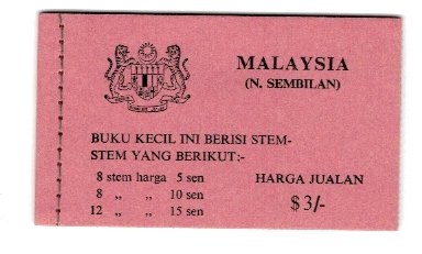 Negri Sembilan(Malaysia) 1971 - Fluturi, carnet filatelic neuzat