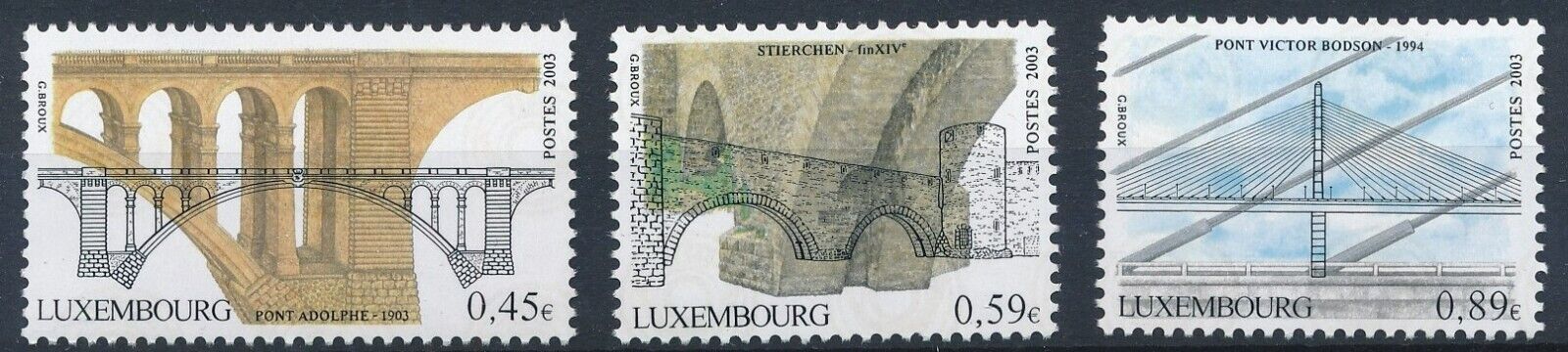 Luxemburg 2003 - Poduri, serie neuzata