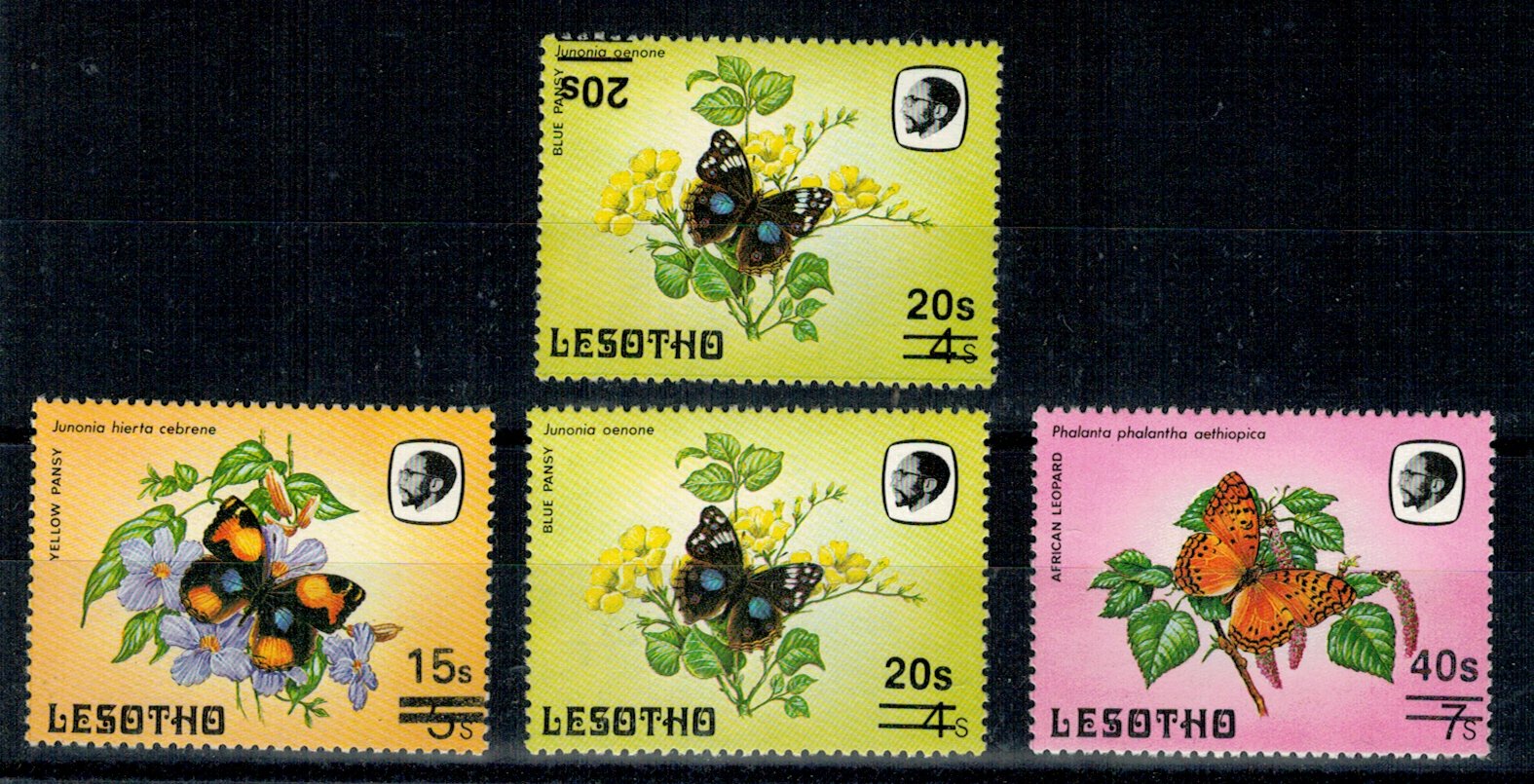 Lesotho 1987 - Fluturi, supratipar, EROARE