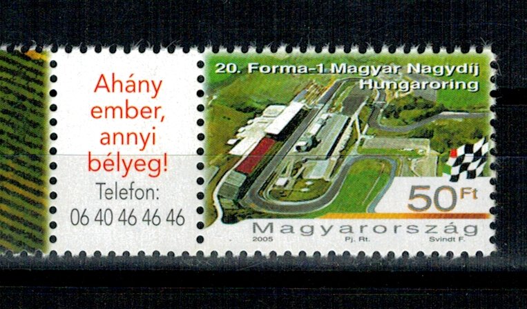 Ungaria 2005 - Hungaroring, Formula 1, cu vinieta, neuzat