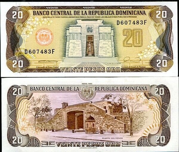 Republica Dominicana 1990 - 20 pesos oro, UNC