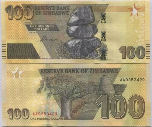 Zimbabwe 2020(2022) - 100 dollars UNC