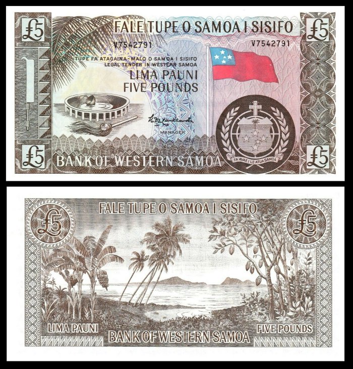 Western Samoa 2020 - 5 pounds UNC