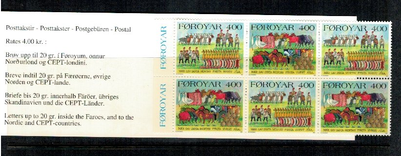 Insulele Feroe 1994 - obiceiuri populare, carnet filatelic neuza
